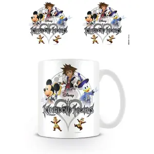 Kingdom Hearts Logo Mug White/Black/Blue (One Size)