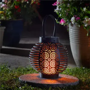 Smart Garden Solar Ferrara Flaming Torch Lantern LED Light Candle Silhouette