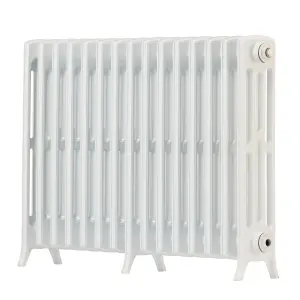 Arroll Edwardian Cast aluminium White 15 Column Radiator, (W)906mm x (H)650mm