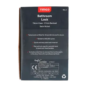 TIMCO Euro Sashlock Satin Nickel - 66mm