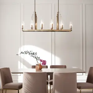 Luminosa Kichler Kimrose Bar Pendant Ceiling Light Brushed Natural Brass