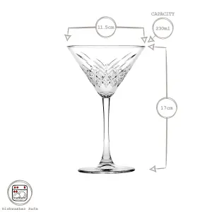 Pasabahce Timeless Martini Glasses - 230ml - Pack of 4