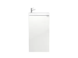 GoodHome Imandra Gloss White Single Freestanding Bathroom Cloakroom unit (H) 790mm (W) 440mm