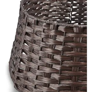 Christie Rattan Tree Skirt Dark Brown