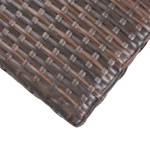 Berkfield Tea Table Brown 50x50x47 cm Poly Rattan