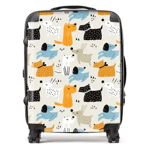 Hand Drawn Dogs Suitcase - Large