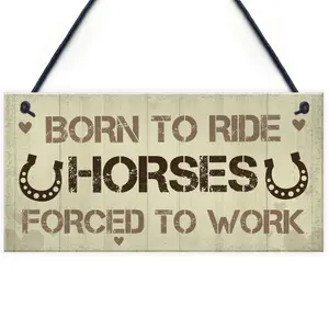 Red Ocean Signs About Horses Funny Horse Sign Horse Gift Pet Sign Horse Lover Gift Funny Pet Sign