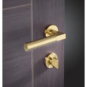 Garda Lock Door Handle Brass (Satin)