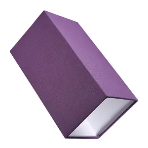 Contemporary and Stylish Vivid Purple Linen Fabric Tall Rectangular Lampshade