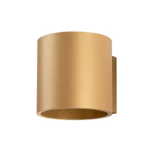 Orbis Steel Gold 1 Lights Minimalistic Wall Light