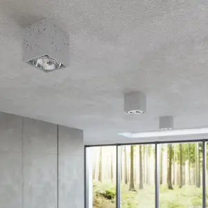 Valde Concrete Grey 1 Light Classic Ceiling Light