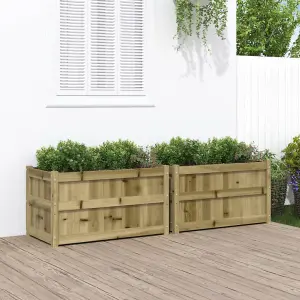 Berkfield Garden Planters 2 pcs Impregnated Wood Pine