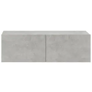 Berkfield Wall TV Cabinets 4 pcs Concrete Grey 100x30x30 cm