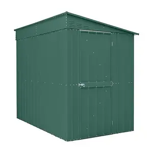 Globel 5x8ft Lean-To Metal Garden Shed - Heritage Green