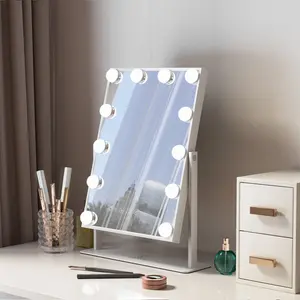 Rectangle LED Metal Mirror White