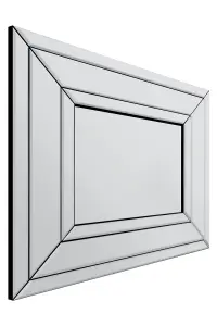 MirrorOutlet Langley All Glass Modern Bevelled Mirror 68 x 58CM