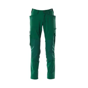 Mascot Accelerate Stretch Trousers with Kneepad Pockets - Green   (42.5) (Leg Length - Regular)