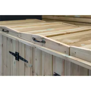 Wheelie Bin (1x 240L) and Quadruple Recycling Box Chest Store (x8)