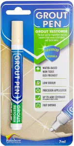 Grout Pen - Designed for restoring tile grout in bathrooms & kitchens (CREAM)