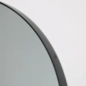 Melody Maison Black Oval Wall Mirror 40cm x 140cm