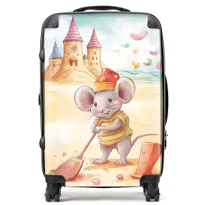 Mouse On A Beach Holiday Suitcase - Medium