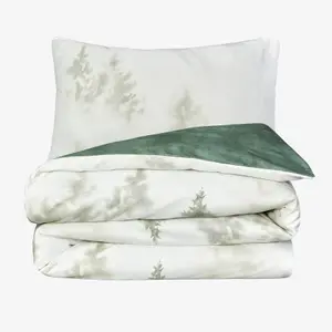 Smart Living Luxury Super Soft Reversible Misty Forest Duvet Cover with Pillowcase