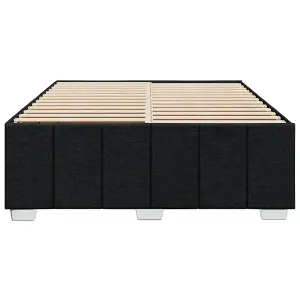 Berkfield Bed Frame without Mattress Black Double Fabric