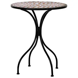 Beliani Retro Garden Table Black CARPINO