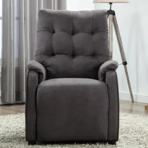 Charlbury Fabric Recliner Armchair Sofa Fireside Chair Reclining Cinema (Charcoal)