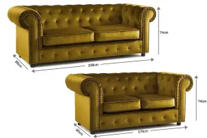 Furniture Stop - Asha 3+2 Seater Deluxe Velvet Sofa Set