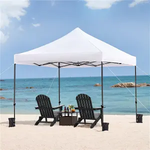 Yaheetech White 3x3m Heavy Duty Pop Up Gazebo