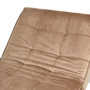 Velvet Chaise Lounge Light Brown LOIRET