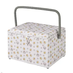 Large Sewing Basket Honey Bee 23.5 x 31 x 20.5cm - Sewing Online GA1127L