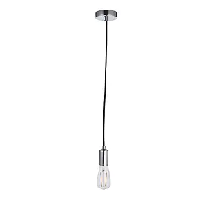 Luminosa Studio 1 Light Pendant Chrome Plate, E27