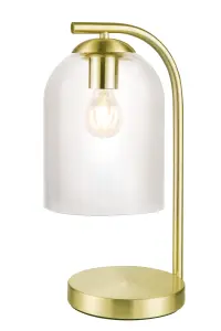 GoodHome Thestias Brushed Brass effect Table light