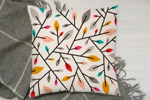 autumn leaves and twigs (Cushion) / 60cm x 60cm