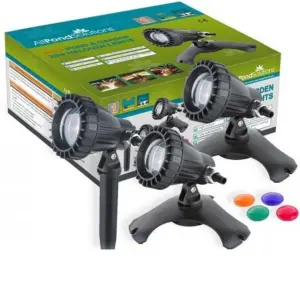 All Pond Solutions Pond & Garden Lights - 3 x 20w + Colour Lenses PG-3