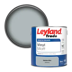 Leyland Trade Vinyl Matt Walls & Ceilings Emulsion Paint Maiden Mist (PPG1039-2) 2.5L