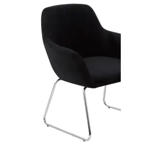 Interiors by Premier Stockholm Black Fabric Chair