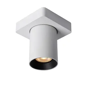 Lucide Nigel Modern Ceiling Spotlight - LED Dim to warm - GU10 - 1x5W 2200K/3000K - White