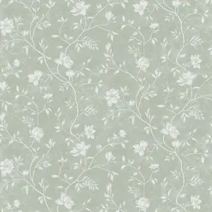 Galerie Spring Blossom Green Wallpaper