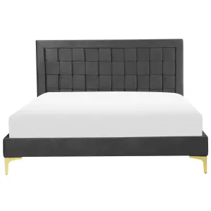 Velvet EU Double Bed Black LIMOUX