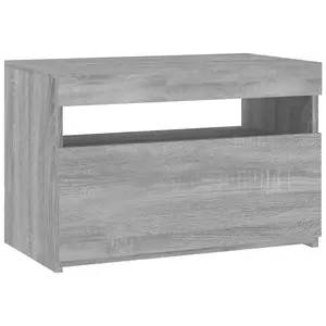 Berkfield TV Cabinet with LED Lights Grey Sonoma 60x35x40 cm