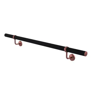 Matt Black Stair Handrail Kit & Antique Copper Bracket 1.2m X 40mm