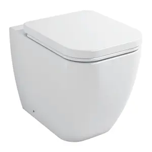 Cooke & Lewis Affini White Back to wall Toilet with Soft close seat