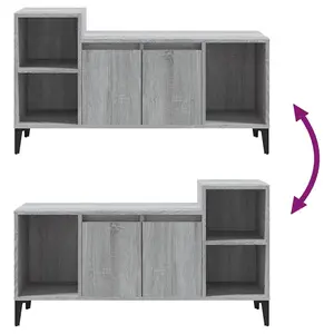 Berkfield TV Cabinet Grey Sonoma 100x35x55 cm Engineered Wood