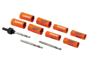 Bahco 3834-CP-20/25 Contractor's Bi-Metal Holesaw Set, 11 Piece BAHHSSET2025