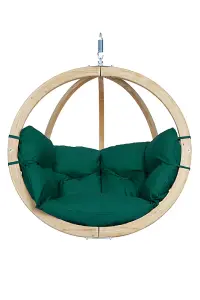 Globo Chair - Spruce Wood/Polypropylene - L69 x W118 x H121 cm - Verde