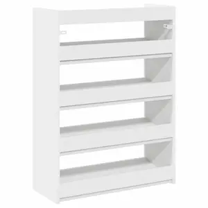 Berkfield Shoe Rack White 80x25x61.5 cm Engineered Wood