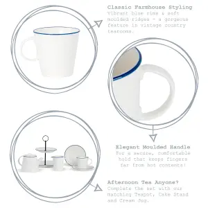 Nicola Spring - White Farmhouse Mugs - 350ml